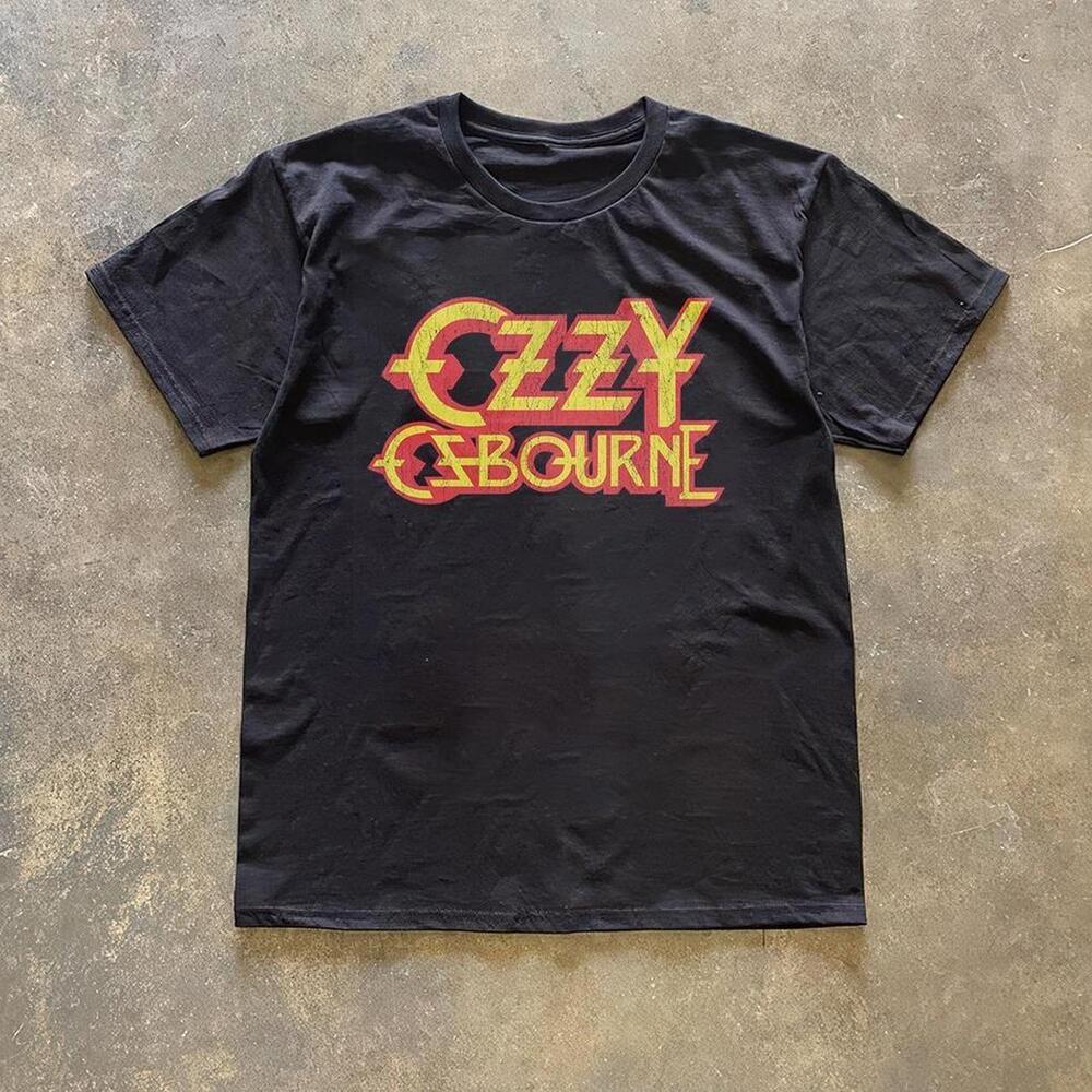 Ozzy Osbourne Band Tee In Black And Orange